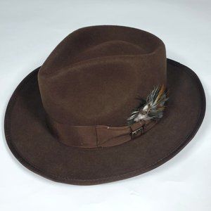 Scala Classico Men's 100% Wool Felt Fedora New Yorker